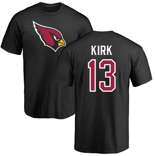 Arizona Cardinals Men Black Christian Kirk Name And Number Logo NFL Football #13 T Shirt->arizona cardinals->NFL Jersey